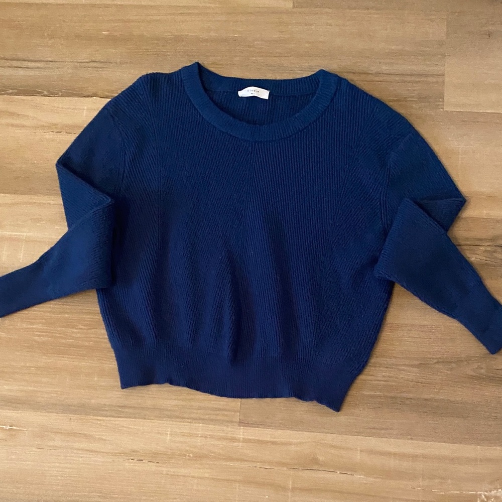 Elodie Deep Blue Crew Neck Sweater